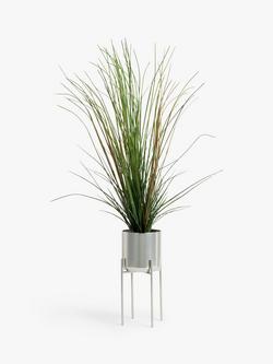 John Lewis Indoor Stainless Steel  Planter & Stand, Silver - view 2, Silver