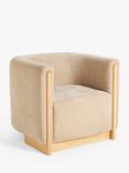 John Lewis Vila Tub Corduroy Armchair, Natural