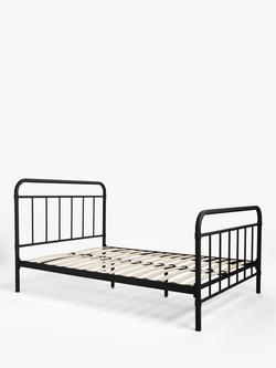 John Lewis Dorm Metal Bed Frame, Double, Black