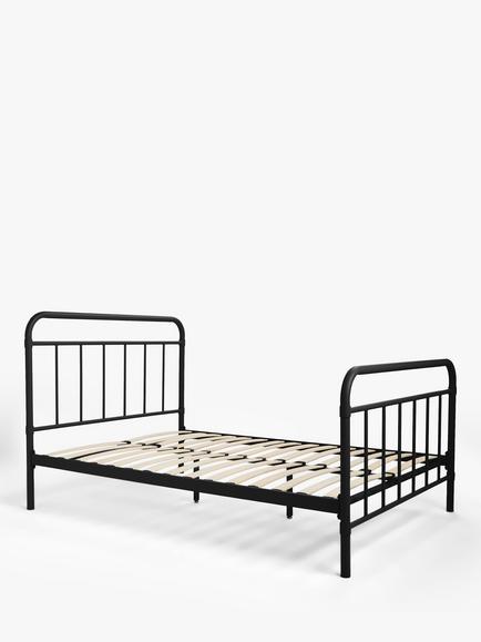John Lewis Dorm Metal Bed Frame, Double, Black