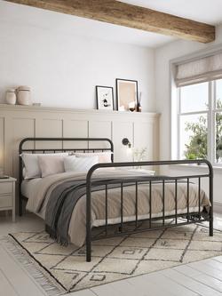 John Lewis Dorm Metal Bed Frame, Double - view 2, Black