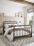 John Lewis Dorm Metal Bed Frame, King Size, Matt Black