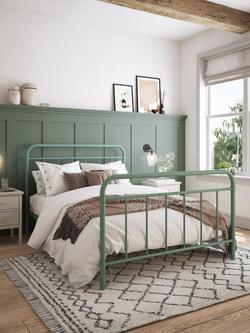 John Lewis Dorm Metal Bed Frame, Double - view 2, Agave Green