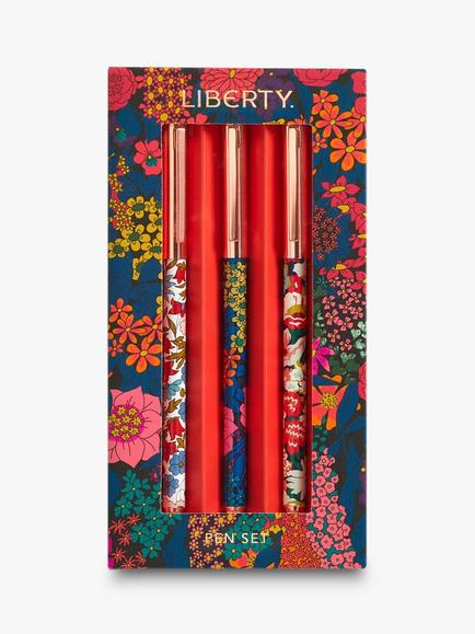 Liberty London Floral Everyday Pen Set, Set of 3, Multi - view 2, Multi