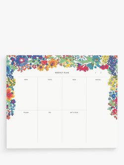 Liberty London Margaret Annie Weekly Notepad, Multi - view 2, Multi
