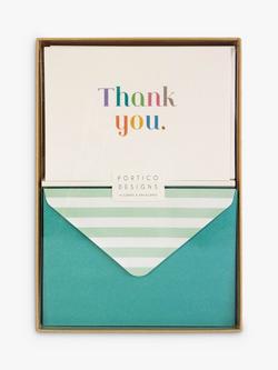 Portico Rainbow Thank You Note Cards, Pack of 10, Multi, Multi
