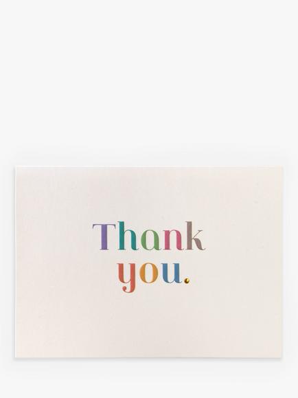 Portico Rainbow Thank You Note Cards, Pack of 10, Multi - view 2, Multi