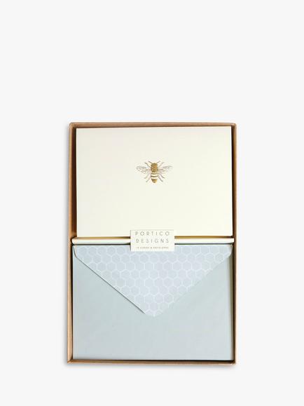 Portico Buzzing Bee Note Cards, Pack of 10, Multi, Multi