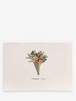 Portico Floral Boquet Thank You Note Cards, Pack of 10, Pink/Multi - view 2, Multi