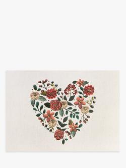 Portico Floral Hearts Note Cards, Pack of 10, Green - view 2, Multi