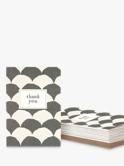 Caroline Gardner Art Deco Thank You Cards, Pack of 10, Black/White, Black/White