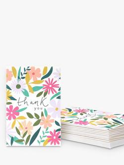 Caroline Gardner Flowers Thank You Cards, Pack of 10, Multi, Multi