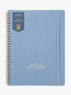Busy B Stripes Notebook, Blue, Blue
