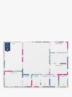 Busy B A3 Flowers Desk Pad Planner, Multi, Multi