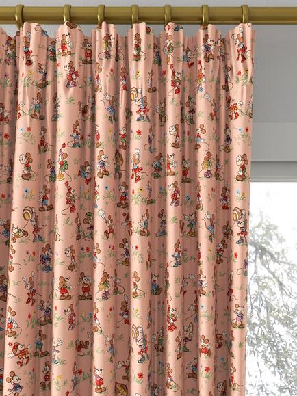 Disney Home x Sanderson Mickey & Minnie Made to Measure Curtains or Roman Blind, Blancmange - view 2, Blancmange