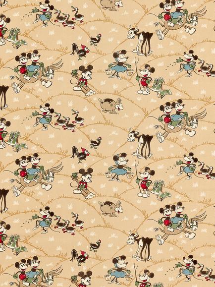 Disney Home x Sanderson Mickey & Minnie Made to Measure Curtains or Roman Blind, Butterscotch, Butterscotch