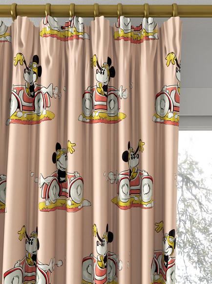 Disney Home x Sanderson Minnie Made to Measure Curtains or Roman Blind, Candy Floss - view 2, Candy Floss