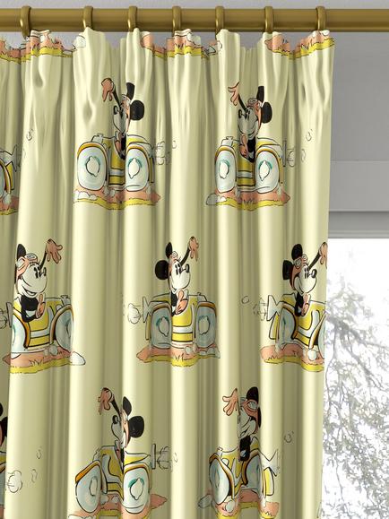 Disney Home x Sanderson Minnie Made to Measure Curtains or Roman Blind, Sherbet - view 2, Sherbet