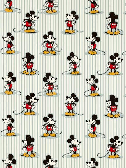 Disney Home x Sanderson Mickey Made to Measure Curtains or Roman Blind, Sea Salt, Sea Salt
