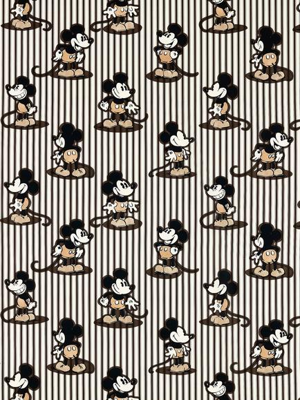Disney Home x Sanderson Mickey Stripe Made to Measure Curtains or Roman Blind, Humbug, Humbug