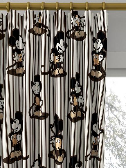 Disney Home x Sanderson Mickey Stripe Made to Measure Curtains or Roman Blind, Humbug - view 2, Humbug