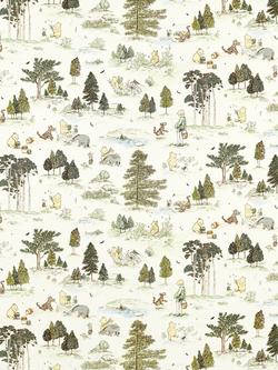 Disney Home x Sanderson Winnie Made to Measure Curtains or Roman Blind, Macaron Green, Macaron Green