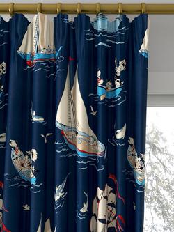 Disney Home x Sanderson Donald Duck Made to Measure Curtains or Roman Blind, Night Fishing - view 2, Night Fishing