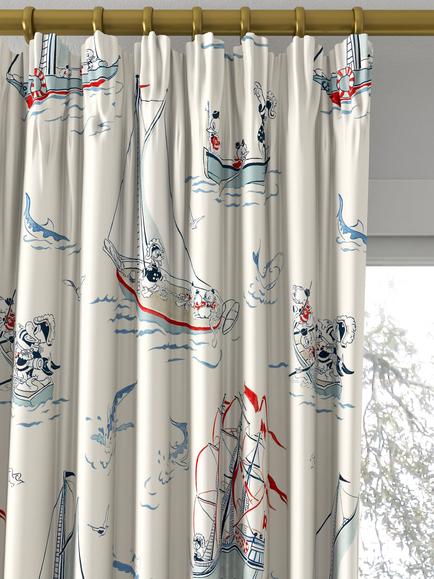 Disney Home x Sanderson Donald Duck Made to Measure Curtains or Roman Blind, Sea Salt - view 2, Sea Salt