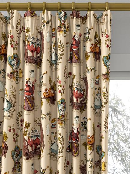 Disney Home x Sanderson Alice Made to Measure Curtains or Roman Blind, Caramel - view 2, Caramel