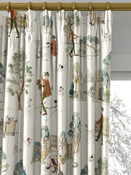 Disney Home x Sanderson 101 Dalmatians Made to Measure Curtains or Roman Blind, Breeze Blue - view 2, Breeze Blue