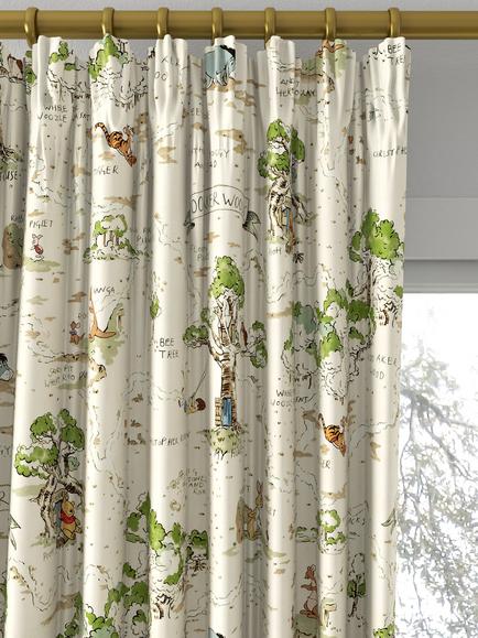 Disney Home x Sanderson Hundred Acre Wood Made to Measure Curtains or Roman Blind, Cashew - view 2, Cashew