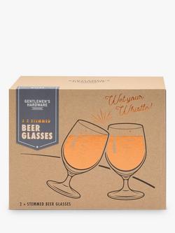 Gentlemen's Hardware Tulip Beer Glasses, 568ml, Set of 2, Clear, Multi