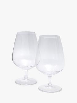 Gentlemen's Hardware Tulip Beer Glasses, 568ml, Set of 2, Clear - view 2, Multi