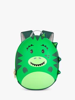 boppi Tiny Trekker Lightweight Dinosaur Backpack, Green, Green