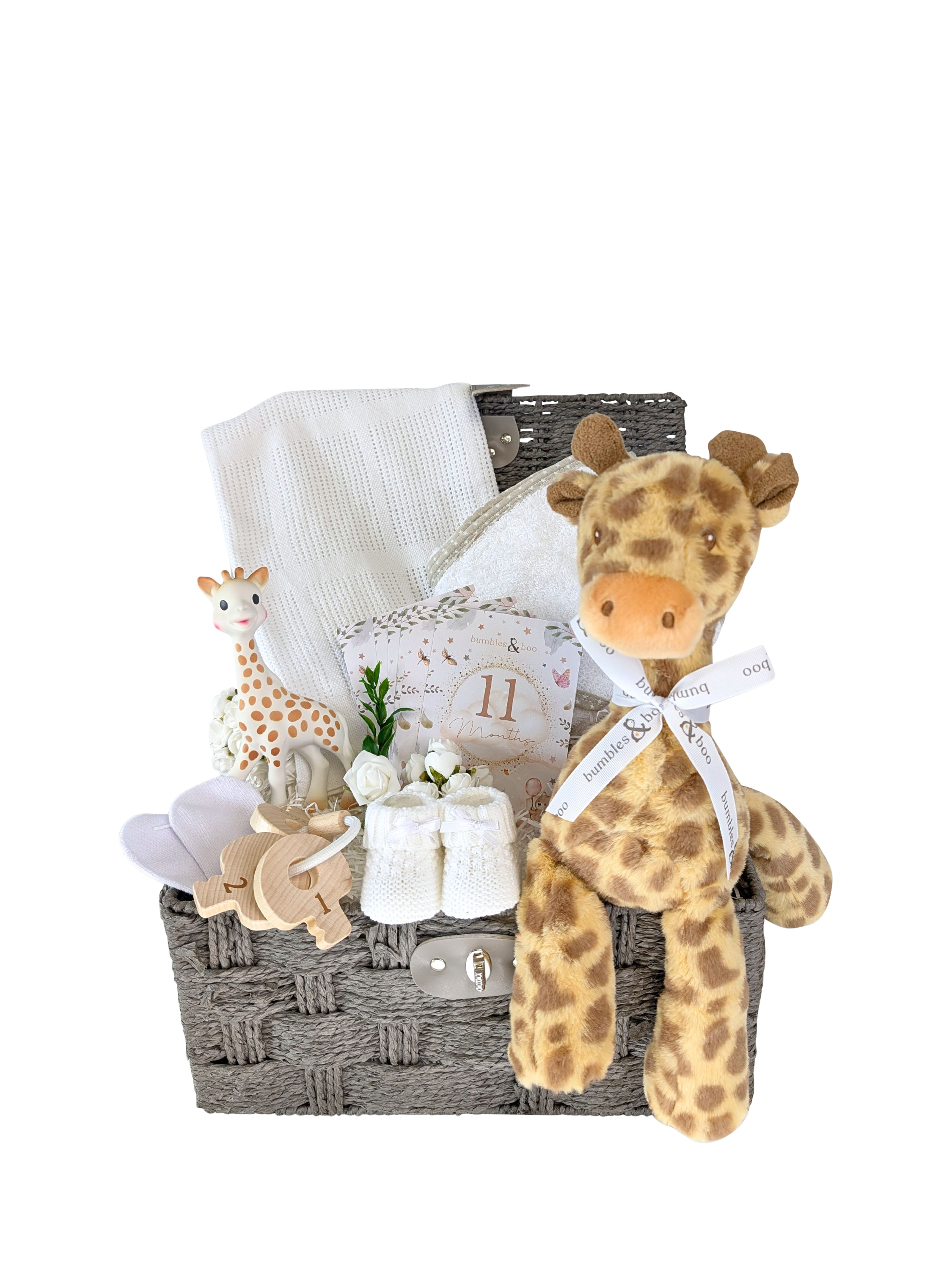 Bumbles & Boo Welcome Home New Baby Hamper with Personalised Card