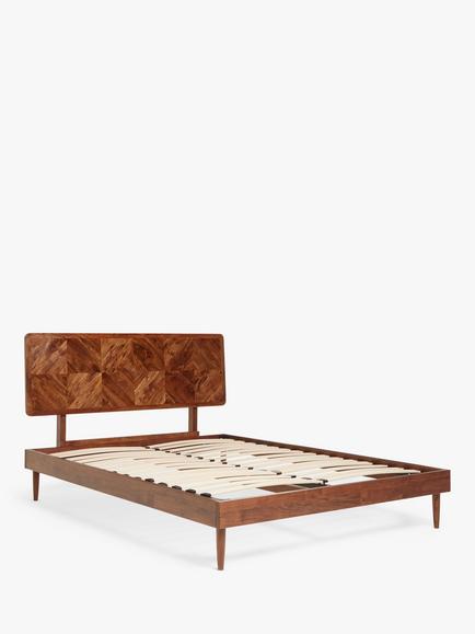 John Lewis + Swoon Franklin Bed Frame, King Size, Dark Brown, Acacia