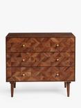 John Lewis + Swoon Franklin 3 Drawer Chest, Dark Brown