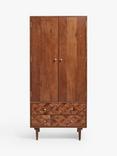 John Lewis + Swoon Franklin 2 Drawer Wardrobe, Dark Brown