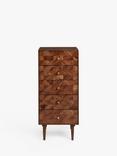 John Lewis + Swoon Franklin 5 Drawer Tallboy Chest, Dark Brown