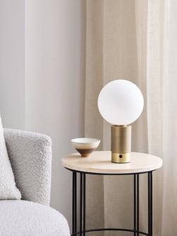 John Lewis Monty Rechargeable LED Table Lamp, Matte Antique Brass - view 2, Matte Antique Brass