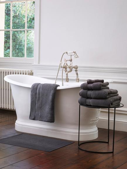 Jasper Conran London Turkish Cotton Towel Bundle - view 2, Charcoal