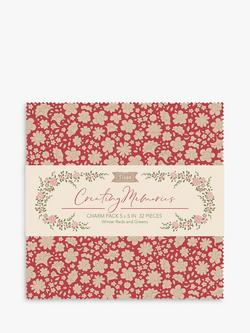 Tilda Creating Memories Collection winter Charm Pack, 5x5", Red, Red
