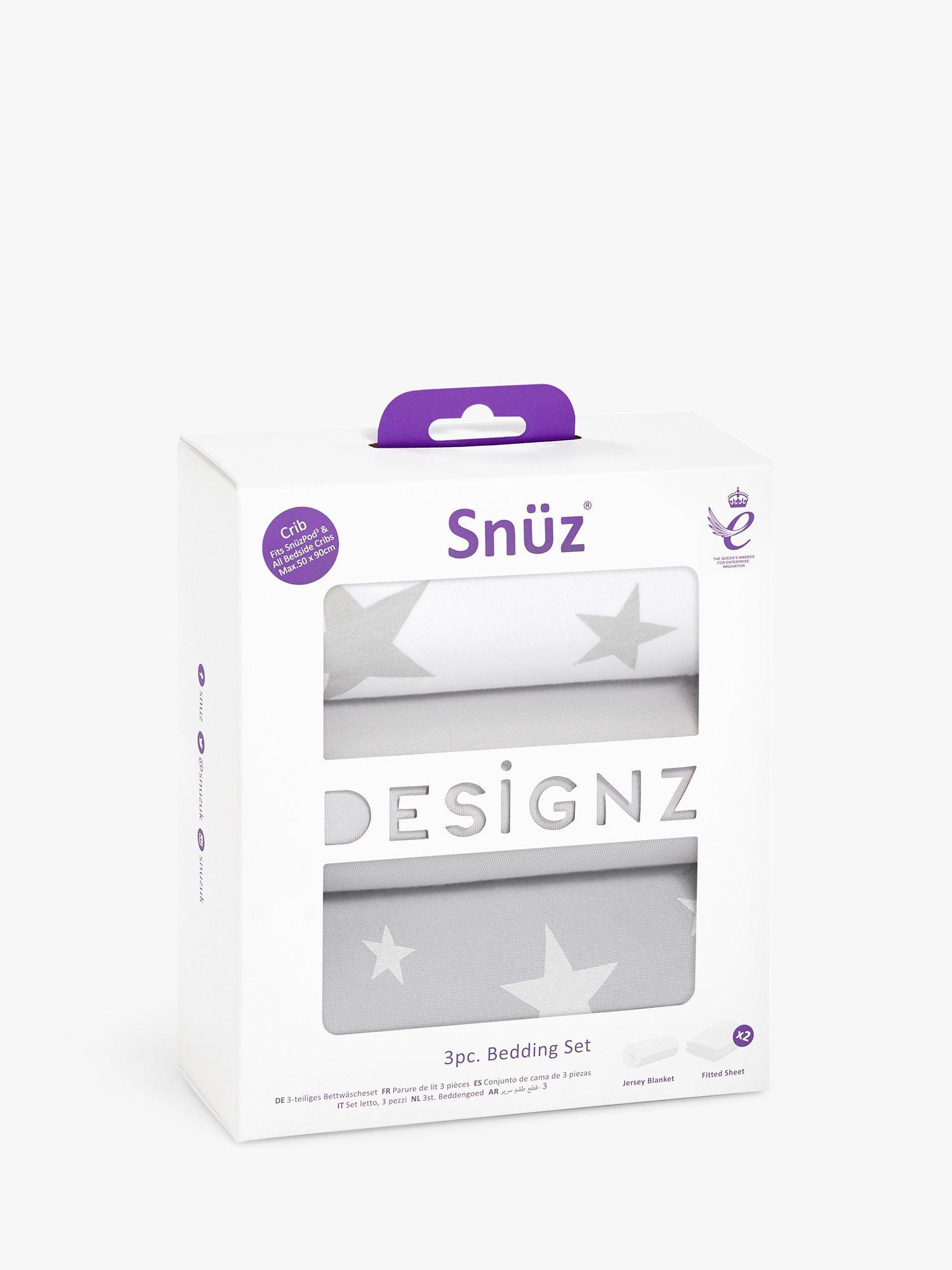 Snüz Baby Designz Bedding, 3 Piece Set, Grey Star