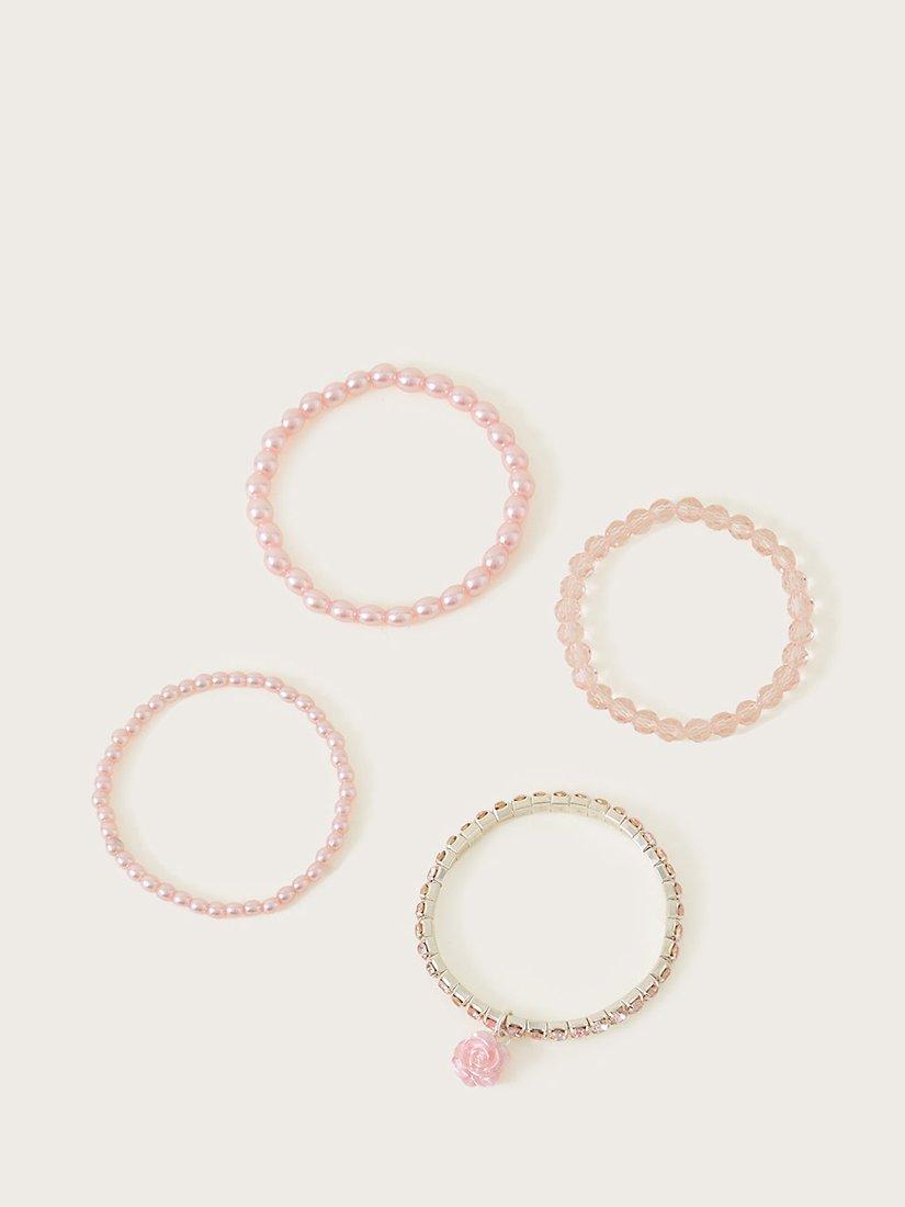 Monsoon Kids' Bridesmaid Braclets, Pack of 4, Pink