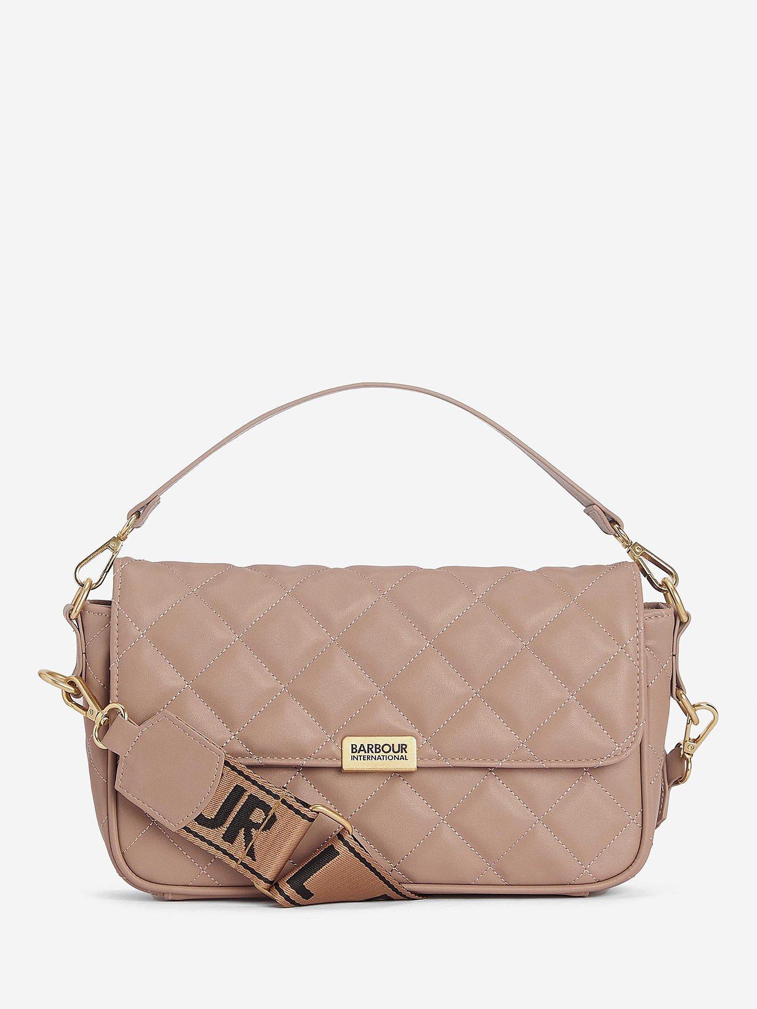 Barbour International Soho Quilted Crossbody Bag, Cream/Brown