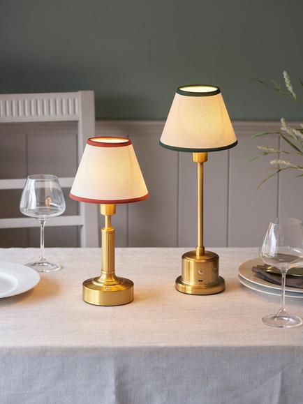 John Lewis Baily Rechargable Portable Table Lamp, Brass - view 2, Brass