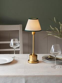 John Lewis Grainger Rechargeable Portable Table Lamp, Brass - view 2, Brass