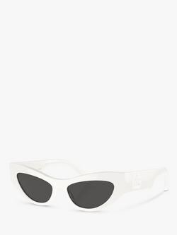 Dolce & Gabbana DG4450 Women's Cat's Eye Sunglasses, White/Grey