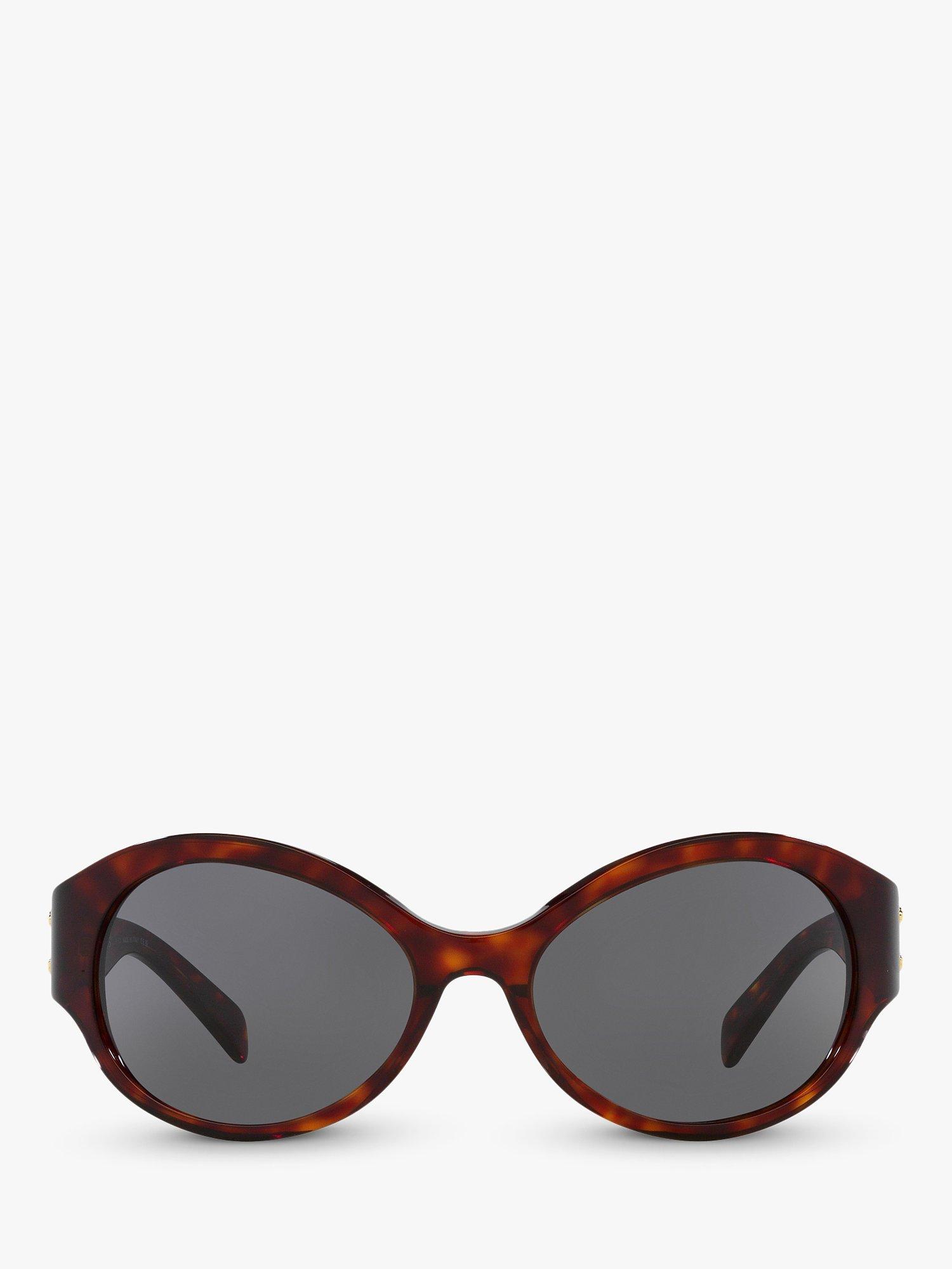 Celine CL40271I Women's Triomphe Oval Sunglasses, Tortoise/Grey