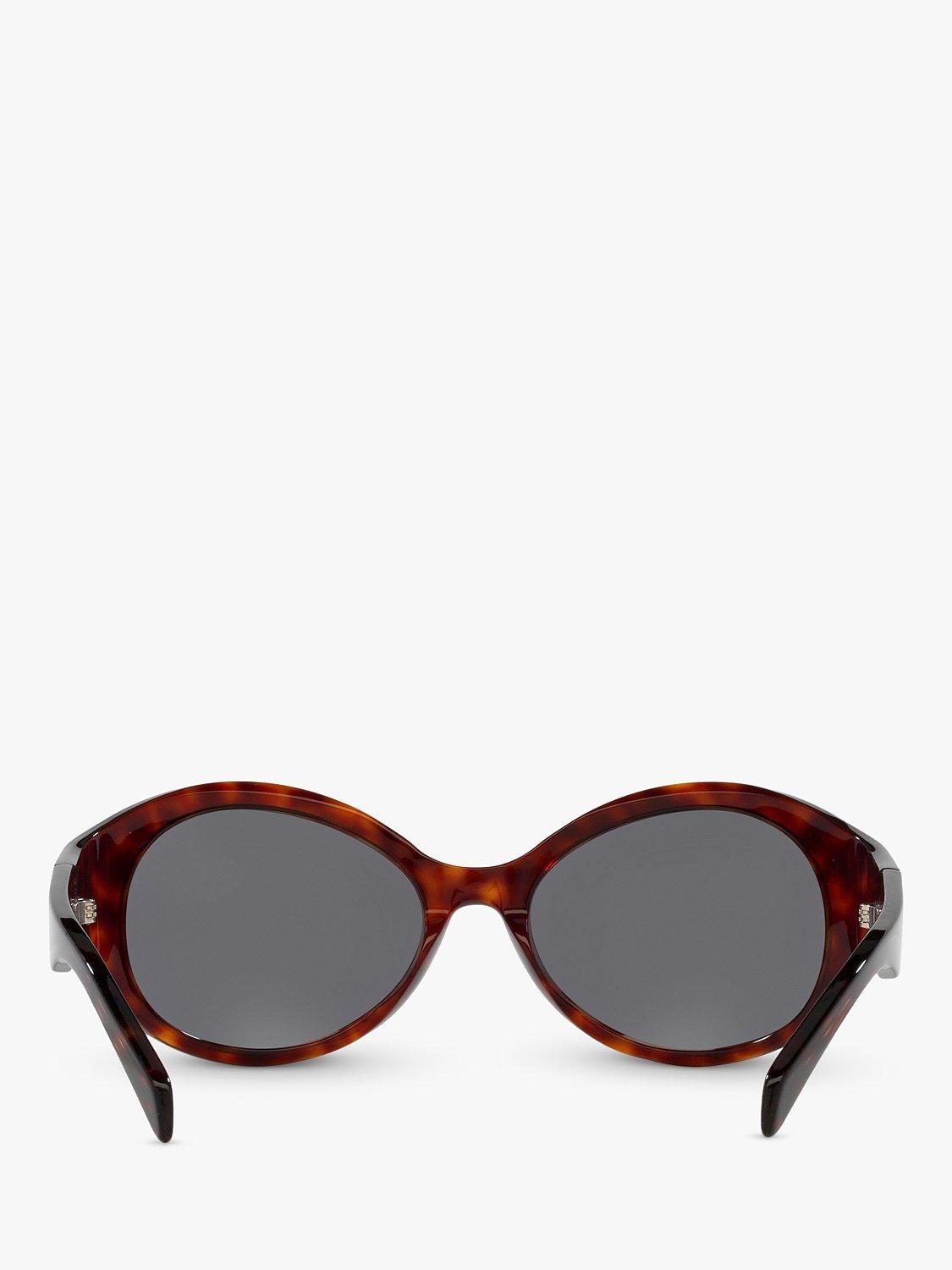Celine CL40271I Women's Triomphe Oval Sunglasses, Tortoise/Grey